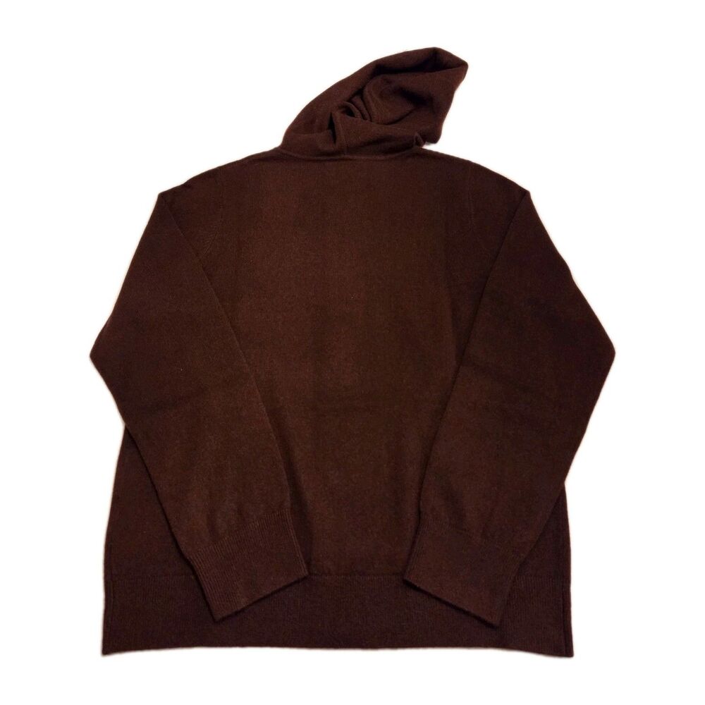 Quince 100% Mongolian Cashmere Full Zip Hoodie Sweater Medium NWT Rich Burgundy - Picture 5 of 14
